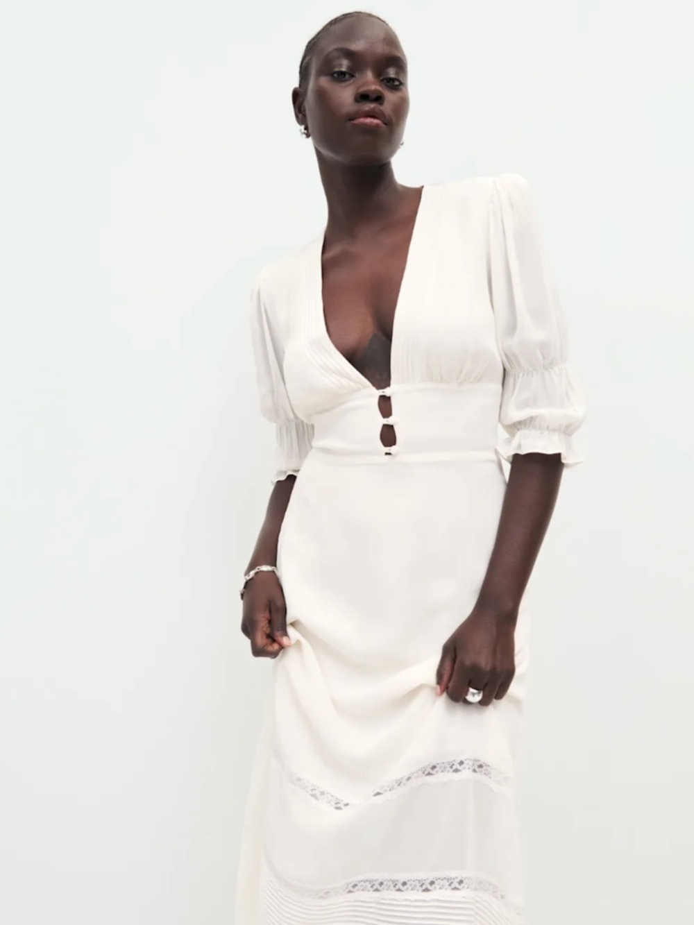 Reformation ivory Ginny dress (2)